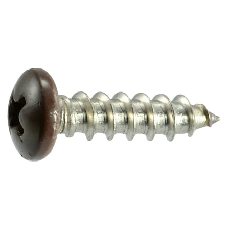 Midwest Fastener Sheet Metal Screw, #10 x 3/4 in, Painted 18-8 Stainless Steel Pan Head Phillips Drive, 100 PK 09116